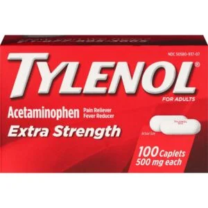 Tylenol Extra Strength Acetaminophen 500 MG Caplets, 100 Count